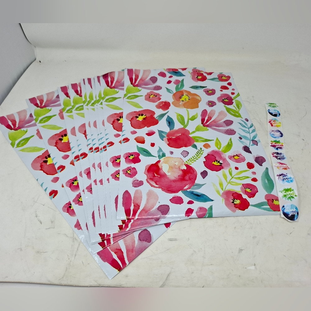 🍁(3/$25) 10 PolyMailers and Thank you stickers